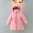 thumbnail image 3 of FJUCHAI Little Girls Parka Coats Youth Medium-Length Warm Jacket Toddler Hooded Printed Outerwear for 6-13+ Years, 3 of 6