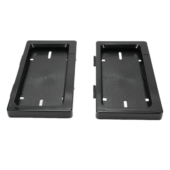 Car Licence Plate Cover, Concealed Black Car License Plate Frame Cool 2pcs Easy To Install  for US Car Licence Plates