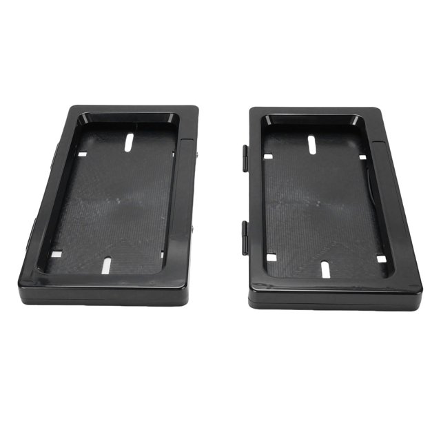 Car License Plate Frame, 2pcs Car Licence Plate Cover Flip Black Easy To Install for US Car Licence Plates