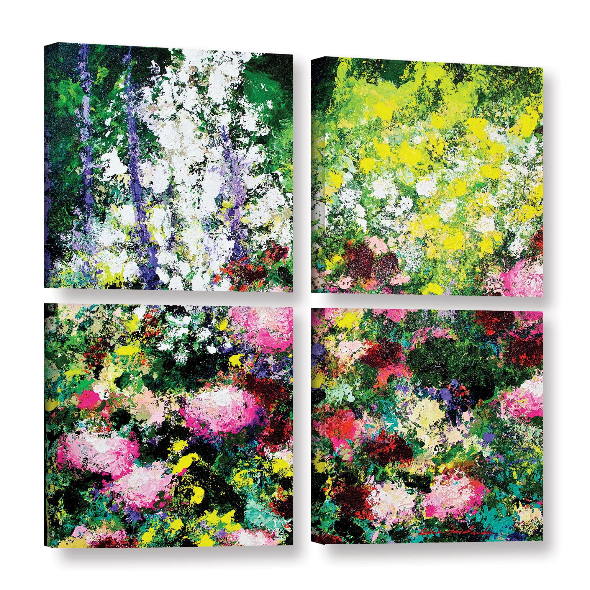 ArtWall Allan Friedlander "Summertime" 4-Piece Gallery-wrapped Canvas Square Set