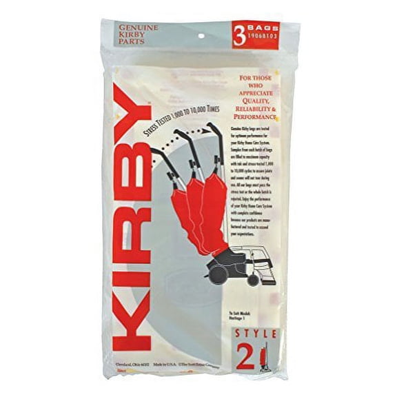 Compatible with Kirby Old Style Upright Heritage I Style 2 Paper Bags 3 Pk Genuine Part # 190681
