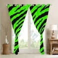 thumbnail image 4 of Erosebridal Zebra Print Curtains & Drapes Black and Green Curtains, Wild Animal Theme Blackout Curtains Safari Living Room Curtains, Abstract Stripe Window Curtains, 4 of 6