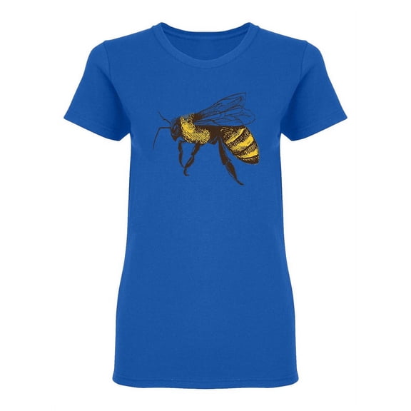 Realistic Hand Drawn Honeybee Shaped T-Shirt Women -Image by Shutterstock, Female XX-Large