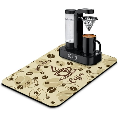 

Fashion Absorbent Coffee Bar Mat - Drying Mat Waterproof Protects Kitchen - Bar Counter Decor 23.5x15.5inch