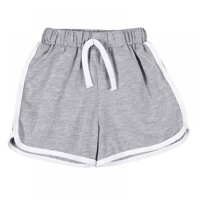 Shorts d'Été Actifs pour Filles pour Enfants Vélo Course Plage Sports Gris
