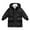 Black, variant on Girls Down Jacket for Toddlers Long Winter Coat with Hood Insulated Mid Length Warm Outerwear for Kids