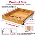 thumbnail image 2 of 1 Tier Pull Out Cabinet Organizer (11" W x 21" D) Single Tier Heavy Duty Sliding Wood Drawer Under Cabinet Shelf Organization Storage, 2 of 8