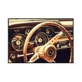 thumbnail image 1 of Vintage Car Dashboard - Lantern Press Photography (36x24 Framed Gallery Wrapped Stretched Canvas), 1 of 1