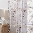 thumbnail image 4 of Muuphra Farmhouse Yellow Burnout Floral Semi Sheer Curtains for Living Room Bedroom Girl's Room ,2 Panels Set,55×84", 4 of 6