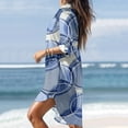 thumbnail image 5 of Ruimatai Swim Cover Ups for Women Bathing Suit Cover Up for Women Summer Casual Turn-down Collar Long Sleeve Printed Smock Buttons With Pocket Shirt Dresses, 5 of 7