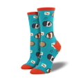 thumbnail image 1 of Socksmith Womens' Novelty Crew Socks "Guinea Pigs" - 1 pair (Turquoise), 43719, 1 of 3