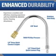 thumbnail image 3 of ESSENTIAL WASHER 120 Degree Bend Pressure Washer Gutter Cleaner Attachment with 1/4'' Quick Connect Brass Coupler and Plated Steel Plug, 3 of 7