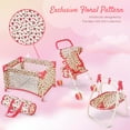 thumbnail image 5 of The New York Doll Collection 3-1 Baby Doll Furniture Set, Floral, 5 of 6