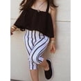 thumbnail image 6 of Dewadbow Summer Toddler Kids Baby Girl Strap Tops Crop Stripe Trousers Pants, 6 of 6
