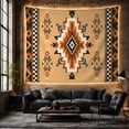 thumbnail image 6 of Geometric Southwestern Motifs With Layered Diamond Shaped, Mystical Fantasy for Space Lovers, Wall Decor, Housewarming Gift, Tapestry Wall Hanging for Dorm and Living Room, 6 of 7