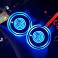 thumbnail image 2 of Paquete de 2 portavasos LED azules para coche, portavasos LED para coche, carga USB, para coche, SUV, caravana, camión, 2 of 5