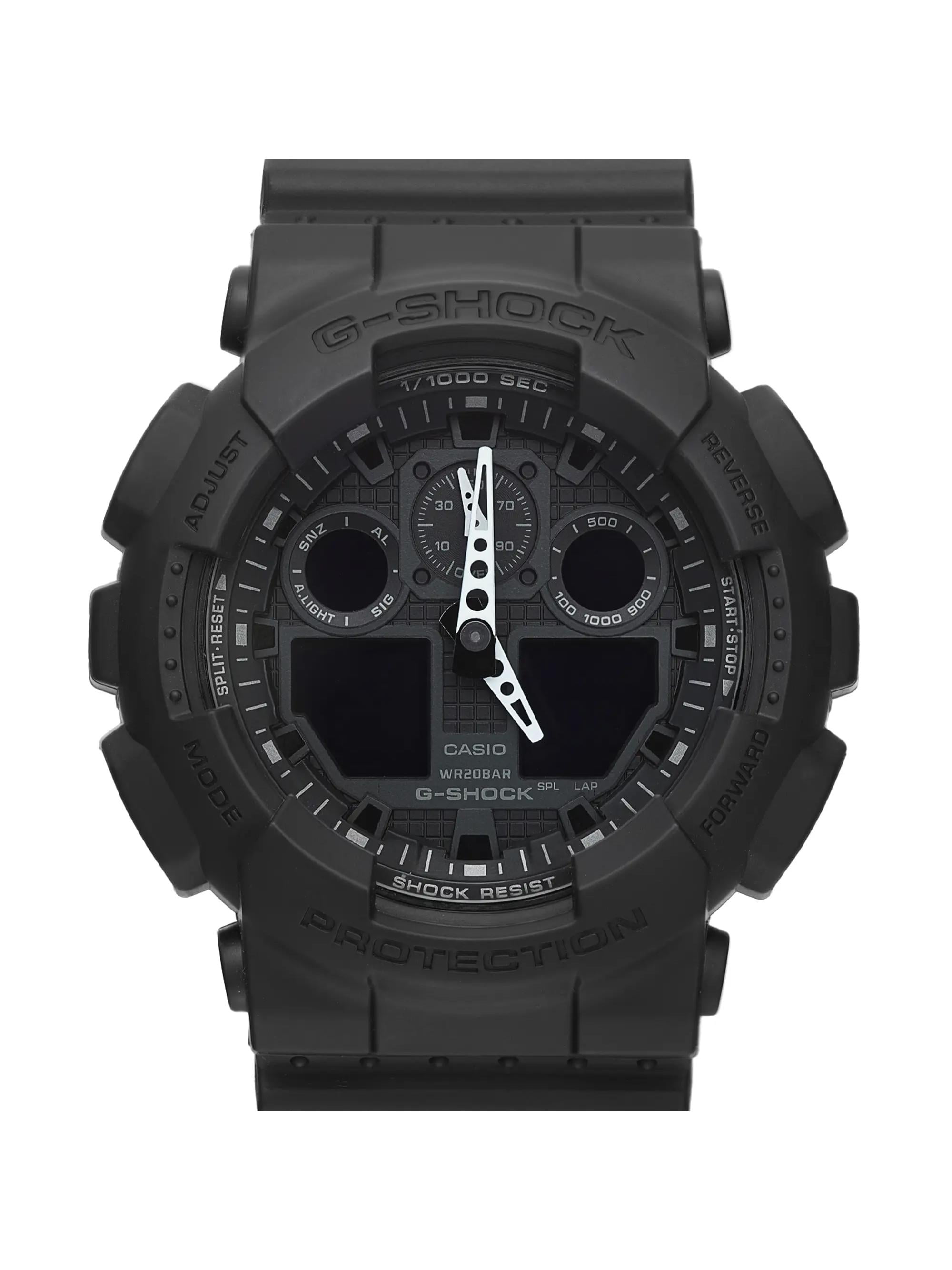 New Casio G-Shock Plastic Black Dial Men Quartz Watch GA-100-1A1ER -  Walmart.com