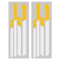 thumbnail image 1 of 2X Waterproof Pvc Reflective Stickers for MAX G30 Kickscooter Foldable Stickers(Yellow Yellow White), 1 of 7