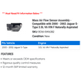 thumbnail image 2 of Mass Air Flow Sensor Assembly - Compatible with 2000 - 2002 Jaguar S-Type 3.0L V6 VIN F Naturally Aspirated 2001, 2 of 2