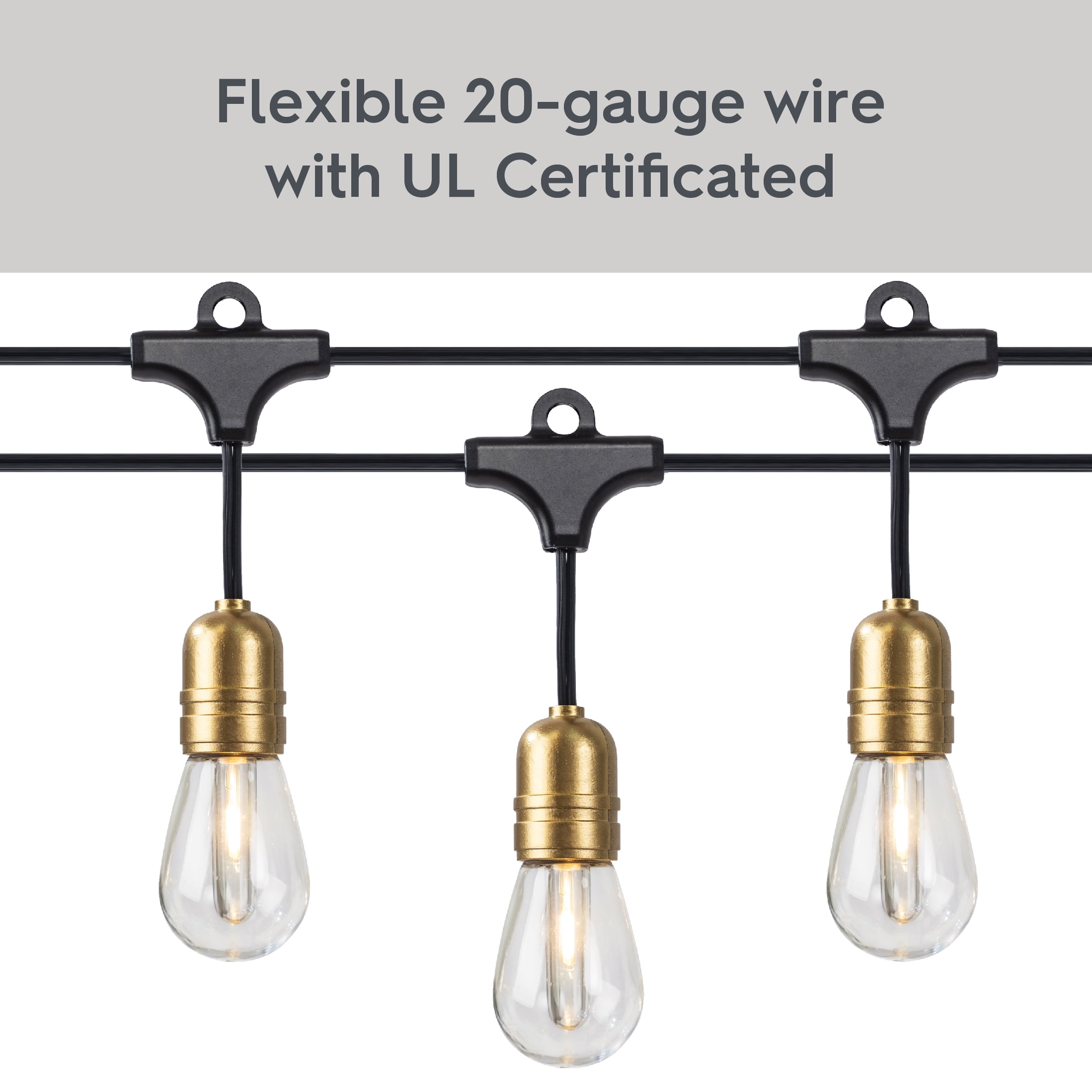 Better Homes & Gardens 120V Plug-in 10CT LED Edsion Bulb String Lights