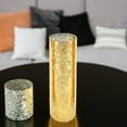 thumbnail image 6 of WGV Gold Speckled Glass Hurricane Candle Shade Chimney Tube - 3" Wide x 10" Height, Good quality, Heavy Weighted Base - 1 Pc, 6 of 7