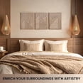 thumbnail image 4 of Modern Wooden Wall Sculptures - Set of 3 - Home Decor Accent - Large Wall Art for Living Room, Bedroom, Office - Easy Installation (Oak, Medium - Mountain and Sun), 4 of 7