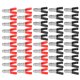 thumbnail image 2 of Cable 50 Piezas Clip De Cable De Batería Rojo Negro 30A Acero PVC Aislado 300W Abrazadera De Inversor De Corriente Para Barcos RVs Camiones, 2 of 7