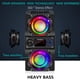 thumbnail image 2 of Altavoz Bluetooth, altavoz inalámbrico portátil de 40 W (pico de 60 W) con luces de colores, doble subwoofer de graves pesados, radio FM, reproductor de MP3, altavoz estéreo fuerte para el hogar, fies, 2 of 5