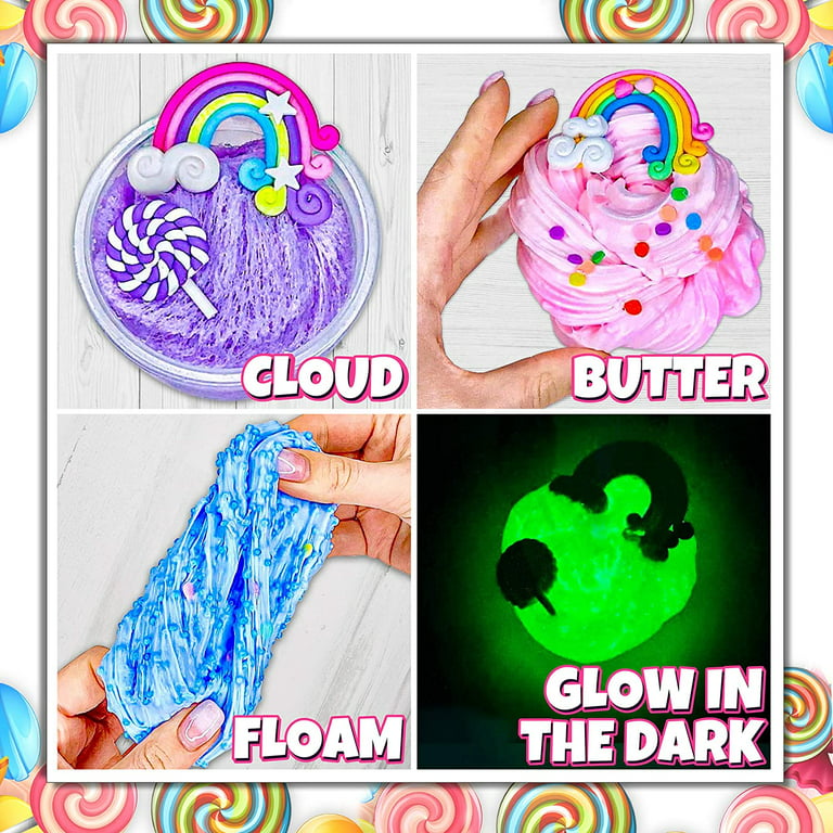 Laevo Winter Wonderland Slime Kit, Slime Kits for Girls and Boys, DIY Make  Your Own Slime Set: Cloud, Butter, Scented, Clear & More - Slime Kit for
