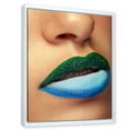 thumbnail image 3 of Designart 'Close Up Woman Lips With Fashion Make Up and Brackets' Modern Framed Canvas Wall Art Print, 3 of 5