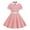 Pink, variant on Kiijoy Big Girls Short Sleeve Polo Shirt Dress School Uniform Elegant Party Midi Dress