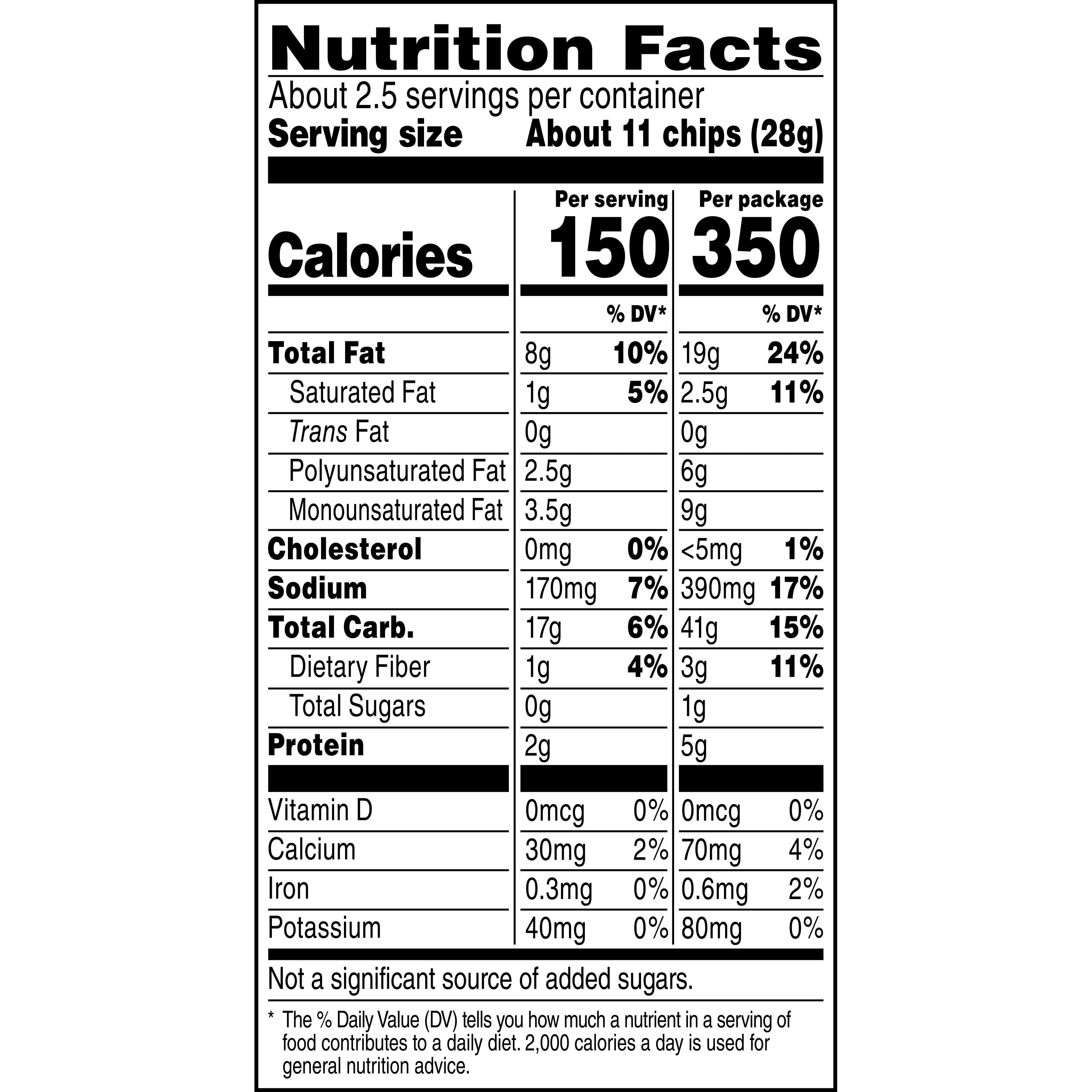 Doritos Simply Organic White Cheddar Flavored Tortilla Chips Snack Chips, 2.375 oz Bag