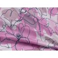 thumbnail image 5 of oneOone Rayon Pink Fabric Abstract Line Drawing Floral Diy Clothing Quilting Fabric Print Fabric By Yard 56 Inch Wide, 5 of 5