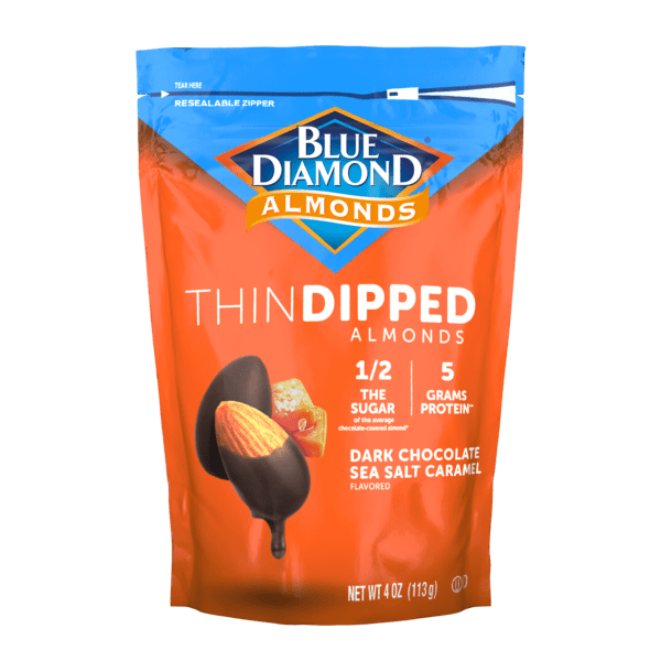 Blue Diamond Dark Chocolate Sea Salt Caramel Thin Dipped Almonds