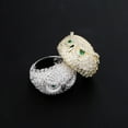 thumbnail image 6 of Sparkly Punky Rapper Luxury Trendy Rings for Men Shiny Owl Iced out Hip Hop Cubic Zirconia Men Engagement Rings, 6 of 9
