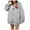 Grey, variant on Women’s Zip up Hoodies Jacket Heart Print Long Sleeve Pocketed Sweatshirts Fall Casual Fashion Pullovers Tops Beige XXL