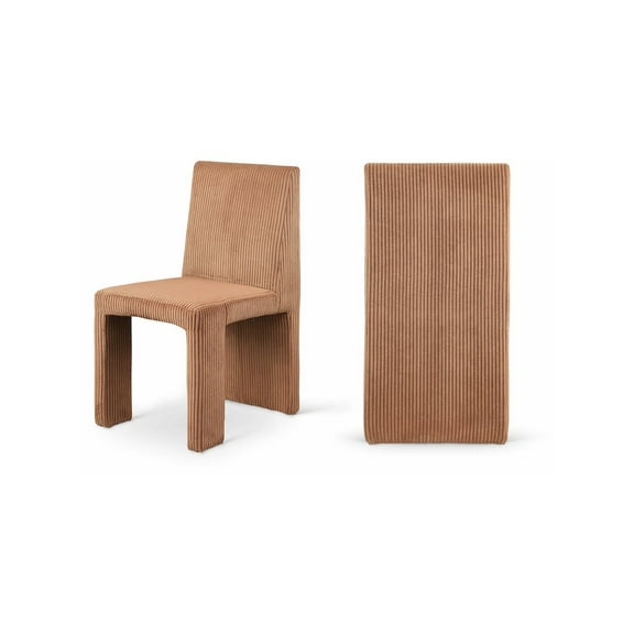 Meridian Furniture Benson Saddle Microsuede Corduroy Dining Chair (Set of 2)