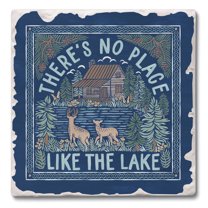 Thirstystone "Lake Place" Single Tumbled Tile Stone Coaster