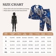 thumbnail image 4 of Salouo Blue Heron Floral Garden Pattern Women's Pajamas Set Long Sleeve Button Down Sleepwear Soft Pj Lounge Sets for women 2 Piece Pjs Set with Long Pants-Medium, 4 of 7