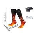 thumbnail image 3 of LAMDAWE Chaussettes Chauffantes pour Hommes et Femmes, Chaussettes Électriques jusqu'à 8 Heures, Chaussettes Chauffantes Rechargeables avec 3 Réglages de Chaleur, Chaussettes Plus Chaudes pour le Camping, la Randonnée, le Ski, la Marche, la Pêche, le Travail Extérieur, 3 of 4