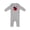 AC-Heather Grey, variant on Ladybug Lover Red and Black Baby Romper Coveralls