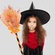 thumbnail image 1 of Set de Escobas de Bruja para Halloween | Pack de 2 Accesorios de Plástico para Niños | Escoba de Bruja Desmontable de 90 Cm para Fiestas de Disfraces, Actividades Escolares y Juegos de Rol, 1 of 6