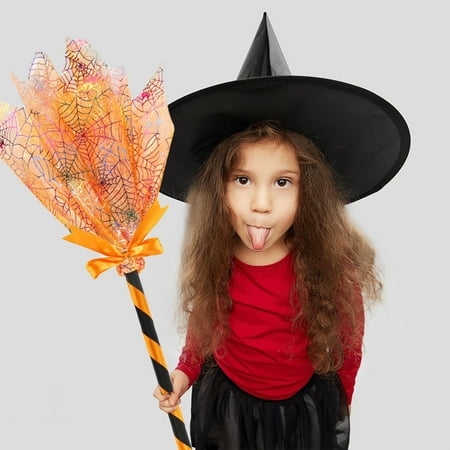 

BINGTAOHU Flying Witch Halloween Decor On Broom Halloween Witches Outdoor Flying Witch Animatronic 2 Pcs Halloween Witch Plastic Witch Broomstick Kids Cosplay Props For Halloween Costume Haunted Hou
