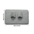 thumbnail image 3 of Alfombra de baño con patrón de olas 23.6x15.7 pulgadas, alfombra de puerta de microfibra absorbente y antideslizante para ducha y uso doméstico, 3 of 6