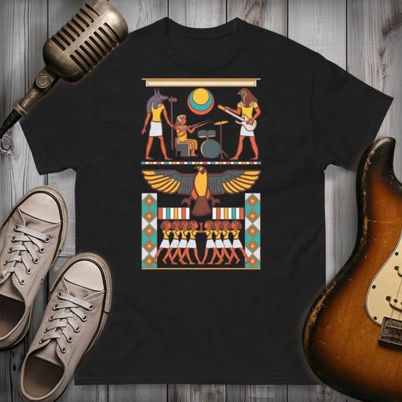 Ancient Egypt Rock Band Parody Graphic Unisex T-Shirt for Casual Everyday up to 5XL
