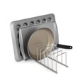 thumbnail image 3 of Spectrum Diversified Euro Steel Kitchen Lid and Dish Rack Holder Organizer, Satin Nickel, 3 of 9
