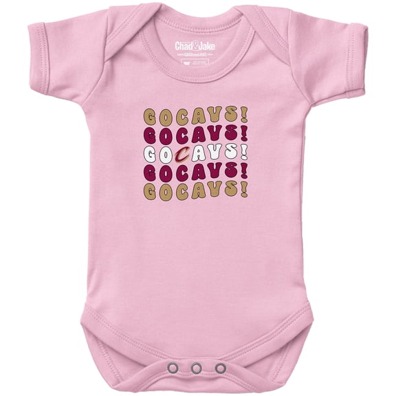 Newborn & Infant Chad & Jake Light Pink Cleveland Cavaliers Groovy Bodysuit
