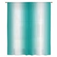thumbnail image 2 of Aqua White Ombre Sheer Curtains 45 Inches Long, Gradient Abstract Minimalist Aesthetic Light Filering Curtains, Breathable Simi Curtain Privacy Drapes for Kitchen Bathroom Small Window Treatment, 2 of 9