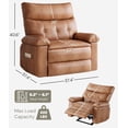 thumbnail image 2 of Oversized Recliner Chair - Faux PU Leather Large Manual Recliner for Adults, Exceptional Comfort Lazy Chair with 1.5X Sponge Filling and Easy Recline Mechanism for Relaxation, 2 of 8