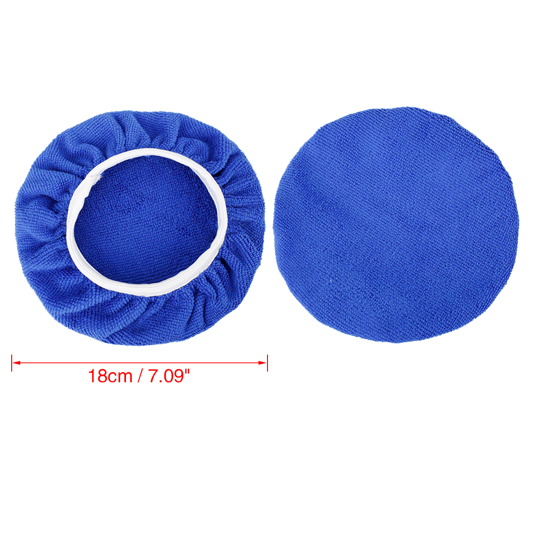 Unique Bargains 9pcs 7-8" Navy Blue Microfiber Car Polishing Bonnet Buffing Pads